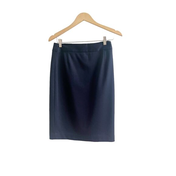 Tahari Dresses & Skirts - Tahari Women's Navy Solid Polyester Business Career Zip Closure Pencil Skirt 4